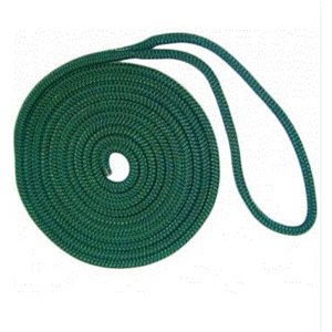DOUBLE BRAIDED NYLON DOCK LINE / 5 / 8" x 25' - FOREST GREEN