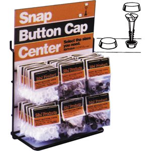 #6 & #8 snap button cap, white (pack-10)