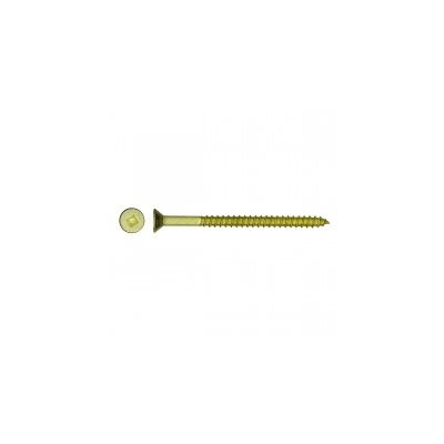 brass flat hd screw #8 x ¾" robertson