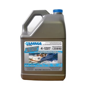 ENGINE OIL AMMA MARINE SYNTHETIC BLEND 25W40 - 3.78L
