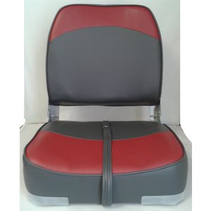 PREMIUM FOLDING BOAT SEAT CHARCOAL / RED
