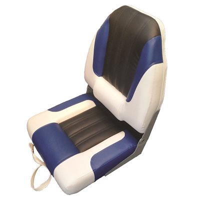 DELUXE FOLDING SEAT WHITE / BLUE / BLACK