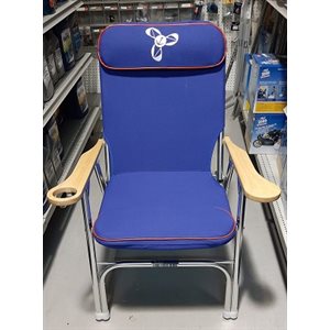 DELUXE FOLDING DECK CHAIR / ROYAL BLUE