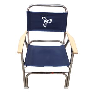 FOLDING CHAIR NAVY STAINLESS STEEL