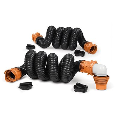 rhinoflex 20' sewer hose kit w / 4n1,elbow, caps