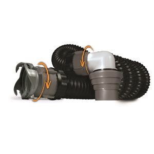 rhinoextreme 15' sewer hose kit w / swivelfit,4n1,elbow,caps