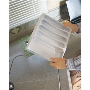adjustable cutlery tray, white
