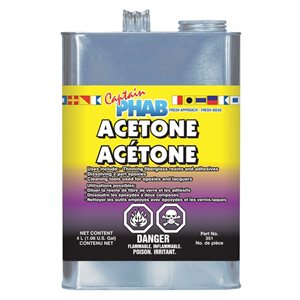 acetone fiberglass cleaner, 4l