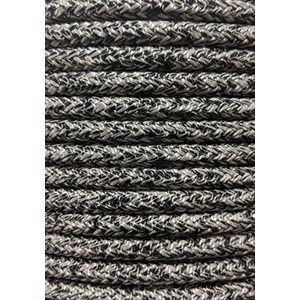 DOUBLE BRAIDED POLYESTER ROPE 5 / 16" GREY / BLACK