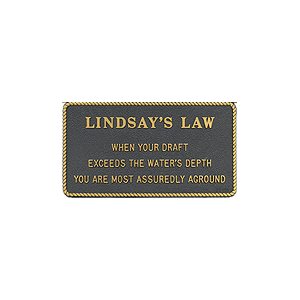 FUN PLATE "LINDSAY'S LAW"