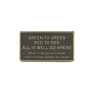 PLAQUE "GREEN TO GREEN"