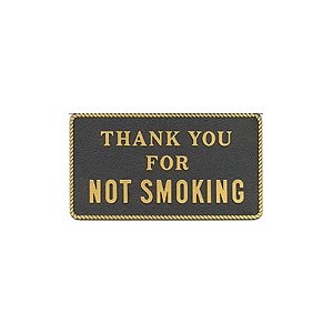 FUN PLATE " NOT SMOKING"