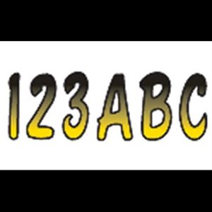 series 200 factory matched 3-inch boat & pwc registration number kit, yellow / black