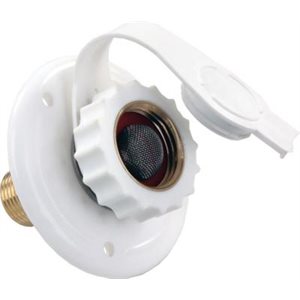 CITY WATER INLET PLASTIC / MPT - WHITE