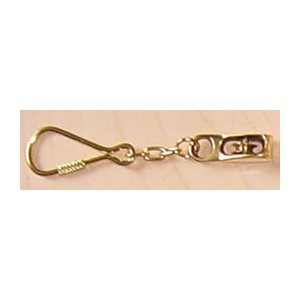 key chain block brass