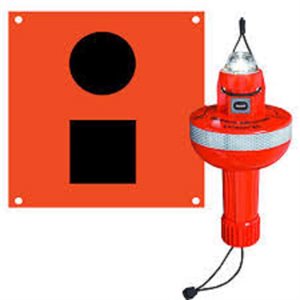 Electronic SOS LED Beacon with flag