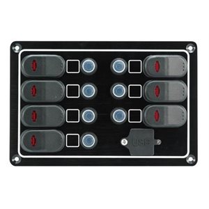 w / prf blk panel w / led 7 switches +usb
