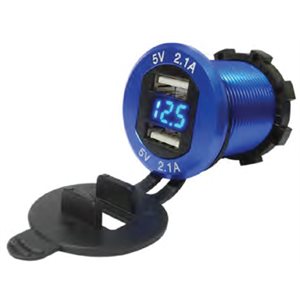 DUAL USB CHARGER with Voltmeter
