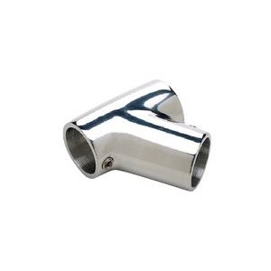 Stainless steel tee rail fitting 60 degree