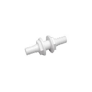 Double ended connector, thru hull. White