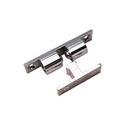 BALL DOOR LATCH in CHROME-PLATED BRASS