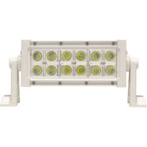 LED Spot / Flood Light Bar, White Housing, 12 LEDs, 7.25", 12 / 24V
