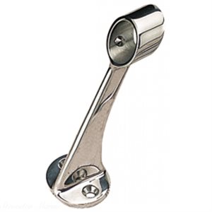 stainless 4" bow stanchion rail fitting
