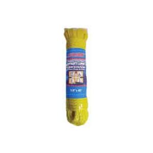 UTILITY HOLLOW BRAIDED ROPE 1 / 4"x40" YELLOW