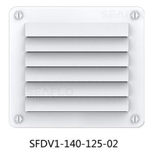 LOUVERED VENT, WHITE, 5.51'' X 4.94''