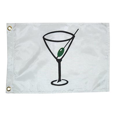 fanion cocktail, drapeau blanc 12 x 18