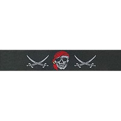 black skull ribbon belt - 38